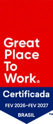 Great Place to Work — certificada de fevereiro de 2026 a fevereiro de 2027